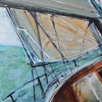 Malarstwo zatytułowany „sailing-1” autorstwa Romina Diaz-Brarda, Oryginalna praca, Akryl