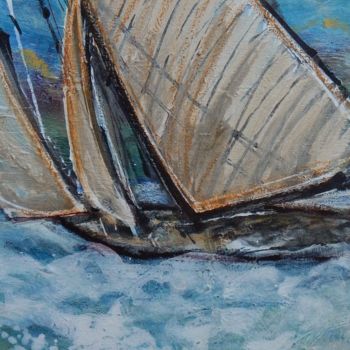 "sailing-3" başlıklı Tablo Romina Diaz-Brarda tarafından, Orijinal sanat, Akrilik