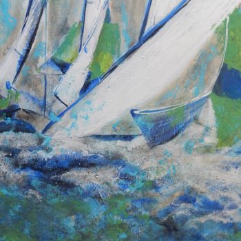 Painting titled "sailing-6" by Romina Diaz-Brarda, Original Artwork, Acrylic