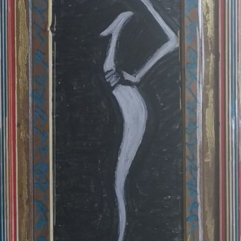 Painting titled "darkness reveals a…" by Romrem, Original Artwork, Marker Mounted on Wood Panel