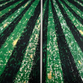 Картина под названием "Tree sparks" - Romros, Подлинное произведение искусства, Акрил Установлен на Деревянная рама для носи…