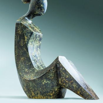 Skulptur mit dem Titel "Calm" von Romuald Wisniewski, Original-Kunstwerk, Metalle