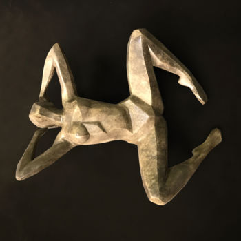 「„Fulfilled”」というタイトルの彫刻 Romuald Wisniewskiによって, オリジナルのアートワーク, 金属