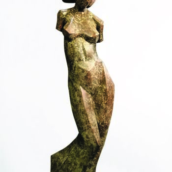 Sculpture titled "" CARYATID"" by Romuald Wisniewski, Original Artwork, Metals