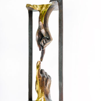 Sculpture titled ""Passing time"" by Romuald Wisniewski, Original Artwork, Metals