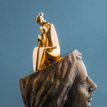 Skulptur mit dem Titel "" Dream"" von Romuald Wisniewski, Original-Kunstwerk, Metalle