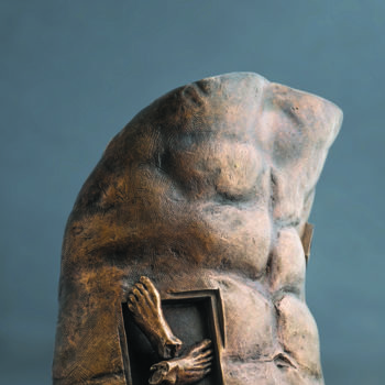 Scultura intitolato "torsik-rzymski.jpg" da Romuald Wisniewski, Opera d'arte originale, Metalli