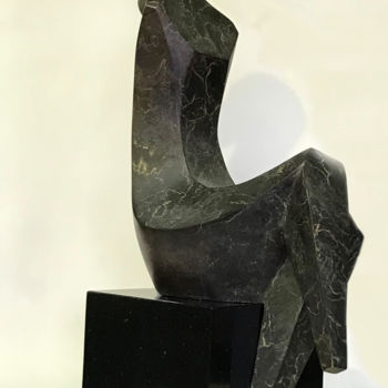 Sculpture titled "" Focused"" by Romuald Wisniewski, Original Artwork, Metals