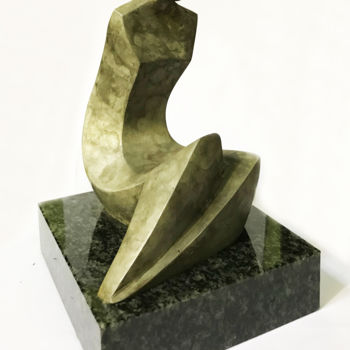 Sculpture titled "sitting" by Romuald Wisniewski, Original Artwork, Casting