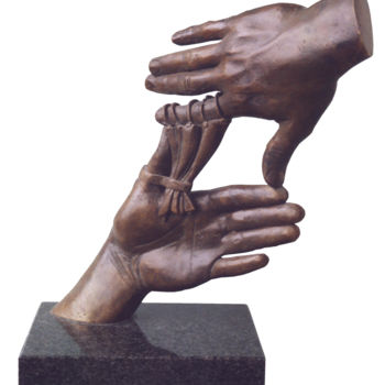 雕塑 标题为“WINDOW” 由Romuald Wisniewski, 原创艺术品, 青铜