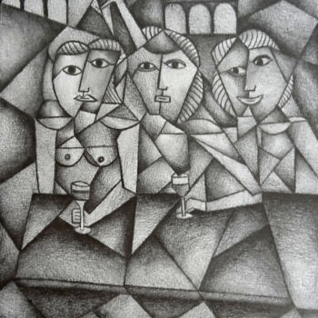 Dibujo titulada "La trahison" por Romuald Canas Chico, Obra de arte original