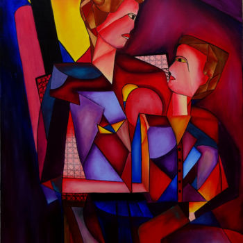 Peinture intitulée "Le vrai amour" par Romuald Canas Chico, Œuvre d'art originale, Huile