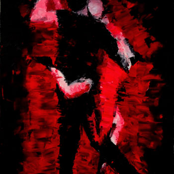 Malerei mit dem Titel "Tango" von Romuald Canas Chico, Original-Kunstwerk, Öl