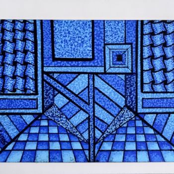 "Blue abstract" başlıklı Dijital Sanat Romuald Canas Chico tarafından, Orijinal sanat