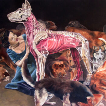 Peinture intitulée "OBRA DE ARTE “SÍNDR…" par Ronald Chibuque, Œuvre d'art originale, Huile