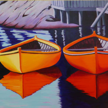 Painting titled "calm port" by Ronald Egan, Original Artwork