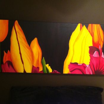 Pintura titulada "Tulip abstract" por Ronald Egan, Obra de arte original