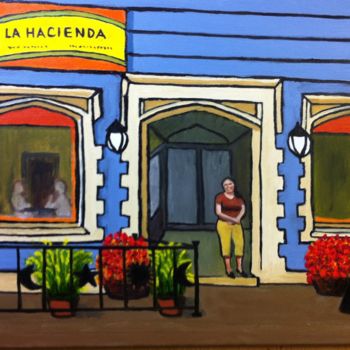 Schilderij getiteld "La Hacienda" door Ronald Egan, Origineel Kunstwerk