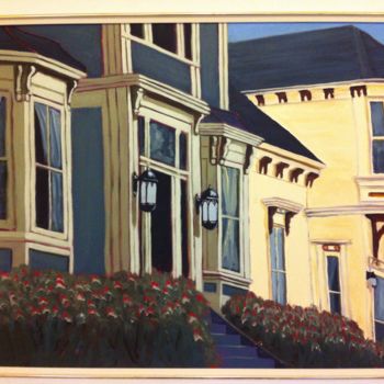 Pintura titulada "Halifax houses" por Ronald Egan, Obra de arte original