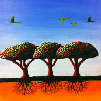 Painting titled "Orchard" by Ronald Egan, Original Artwork