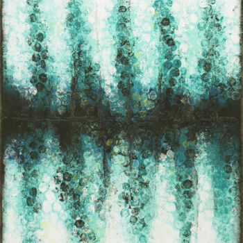 Painting titled "Boiling Bubbles Lig…" by Ronald Hunter, Original Artwork, Acrylic Mounted on Wood Stretcher frame
