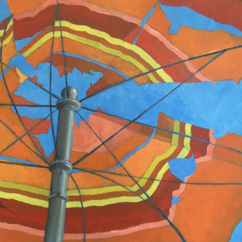 Painting titled ""Broken Parasol"" by Ronald Wigman, Original Artwork