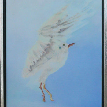 Schilderij getiteld "Zeemeeuw van licht" door Ronaldhm, Origineel Kunstwerk, Olie