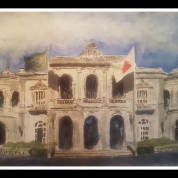 Pintura titulada "Palácio da Liberdad…" por Ronaldo Silvério Da Silva, Obra de arte original, Acuarela