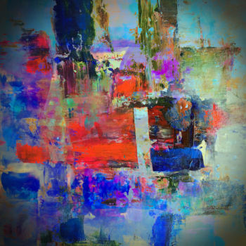 Digitale Kunst mit dem Titel "blue" von Weigand, Original-Kunstwerk, Digitale Malerei