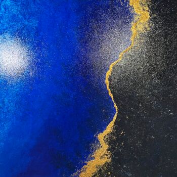 Картина под названием "Thunderstorm" - Ronan Martin, Подлинное произведение искусства, Пигменты Установлен на Деревянная рам…