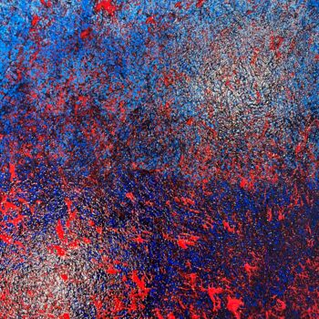 Peinture intitulée "Underwater Volcano" par Ronan Martin, Œuvre d'art originale, Pigments Monté sur Châssis en bois