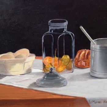 Painting titled "Les fruits confits" by Ronan Le Morvan, Original Artwork, Oil