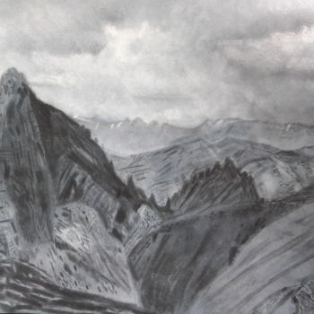 Dessin intitulée "Himalaya" par Ronan Le Morvan, Œuvre d'art originale, Pastel
