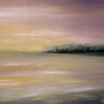 Painting titled "Coucher de soleil" by Ronan Gauthier, Original Artwork