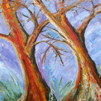 Peinture intitulée "Spirit Entwined" par Ronda Richley, Œuvre d'art originale, Acrylique