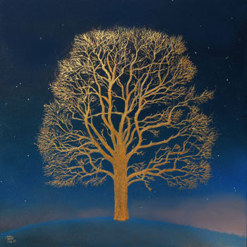 Картина под названием "Orborescence" - Paule Bernard Roussel, Подлинное произведение искусства, Акрил Установлен на Деревянн…