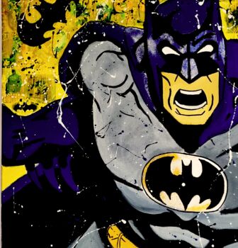 Pintura intitulada "Batman" por Rondinelli Patrick (Whoisrick), Obras de arte originais, Acrílico
