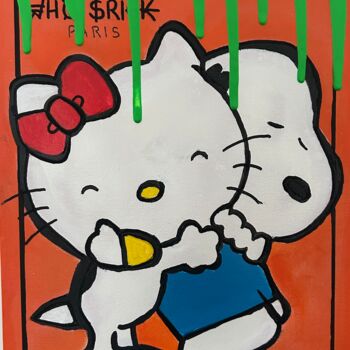 Peinture intitulée "Snoopy in Love" par Rondinelli Patrick (Whoisrick), Œuvre d'art originale, Acrylique Monté sur Châssis e…
