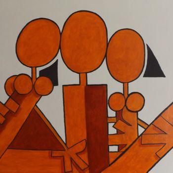 Картина под названием "Trio" - Rone Waugh, Подлинное произведение искусства, Акрил