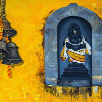 Peinture intitulée "Bharma Ganesh" par Roni Sarkar, Œuvre d'art originale, Acrylique