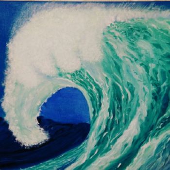 Картина под названием "волна" - Olga Reshetnikova, Подлинное произведение искусства, Масло