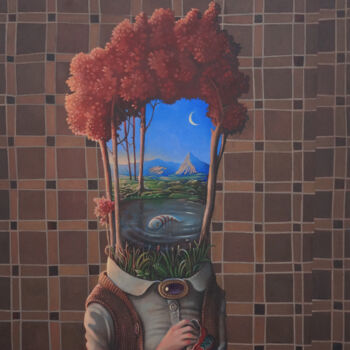 Painting titled "Hot 'n' Spicy" by Rory Mitchell, Original Artwork, Oil Mounted on Wood Stretcher frame