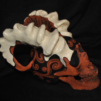 Scultura intitolato "schedel" da Rosa, Opera d'arte originale, Ceramica
