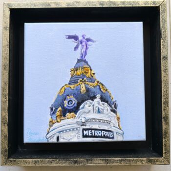 Malarstwo zatytułowany „Metrópolis” autorstwa Rosa M Fernández, Oryginalna praca, Olej Zamontowany na Drewniana rama noszy