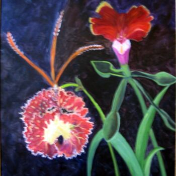 Pintura titulada "Orquídeas 3" por Rosa Maria Castaño, Obra de arte original