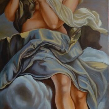 Painting titled "Artemisia" by Rosa Maria Protopapa, Original Artwork, Oil Mounted on Wood Stretcher frame