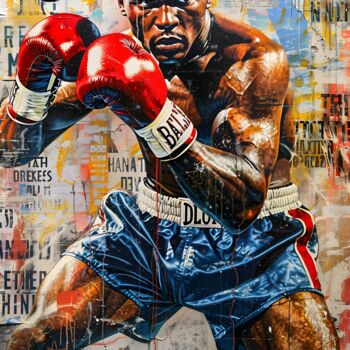 Digital Arts titled "Muhammad Ali Pop Ar…" by Rosa Piazza, Original Artwork, Digital Painting