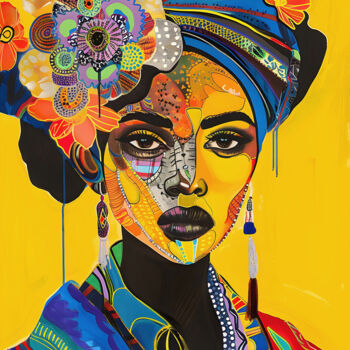 Digital Arts titled "Schönheit Afrikas" by Rosa Piazza, Original Artwork, Digital Painting