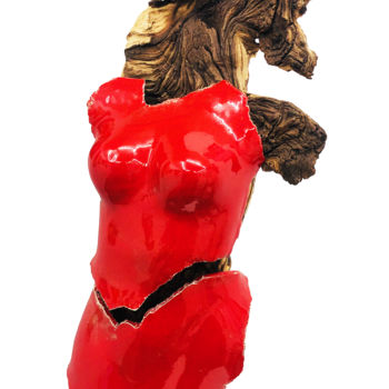 Sculpture titled "Cavallo di mare" by Rosa-Terra By Rosanna, Original Artwork, Mixed Media