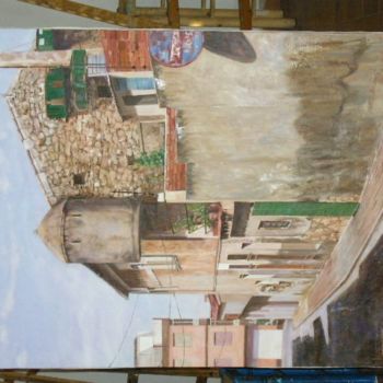 Painting titled "Calle de pueblo" by Rosa Torralba, Original Artwork